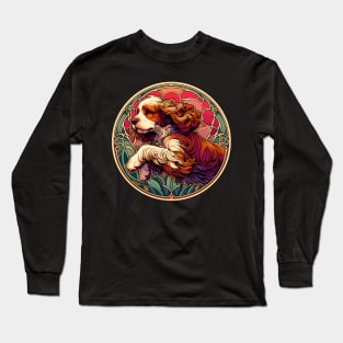 Cocker Spaniel Art Nouveau Design - Dog Lovers Gift Long Sleeve T-Shirt